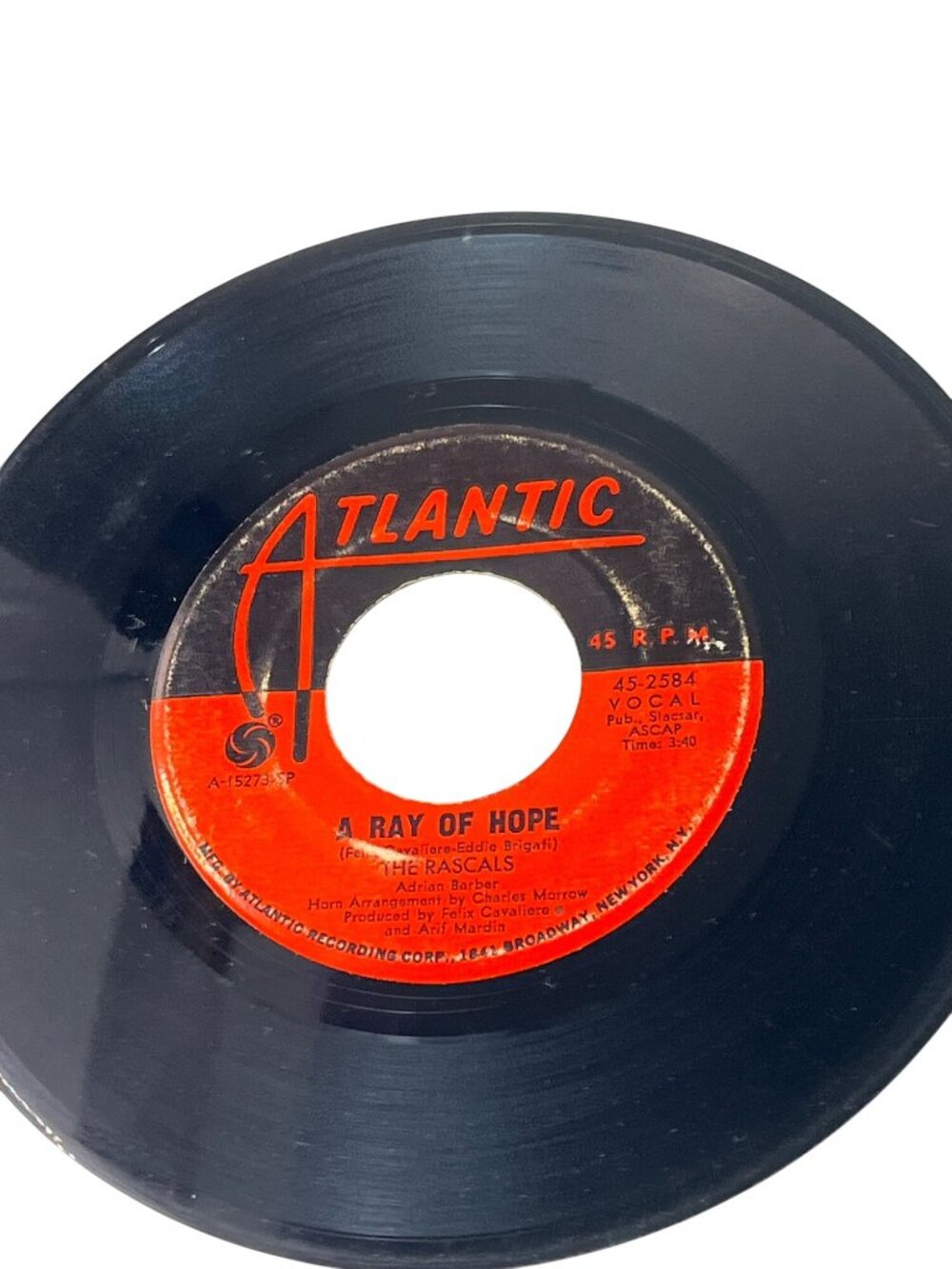 The Rascals 45 RPM Vinyl Record "A Ray Of Hope" & "Any Dancell Do" Atlantic R34 - Picture 4 of 4